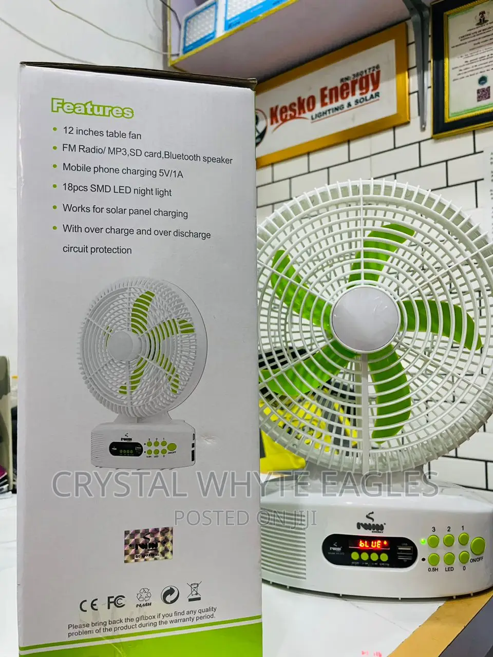 Rechargeable With Speakers Table Fan AC And DC