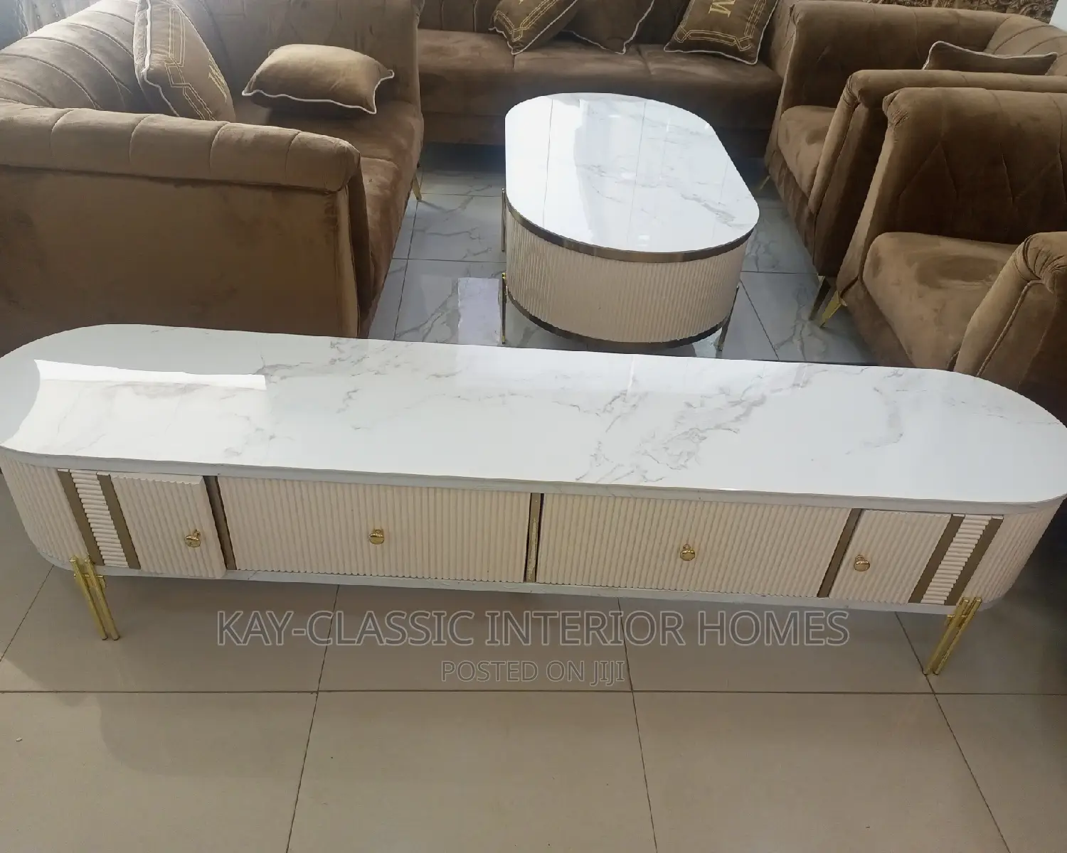 Luxury Tv Stand and Center Table