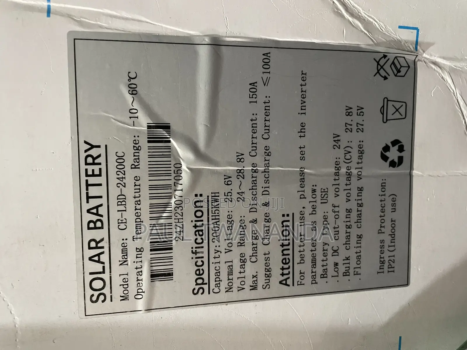 5kwh 24V Cworth Lithium Ion Batteries
