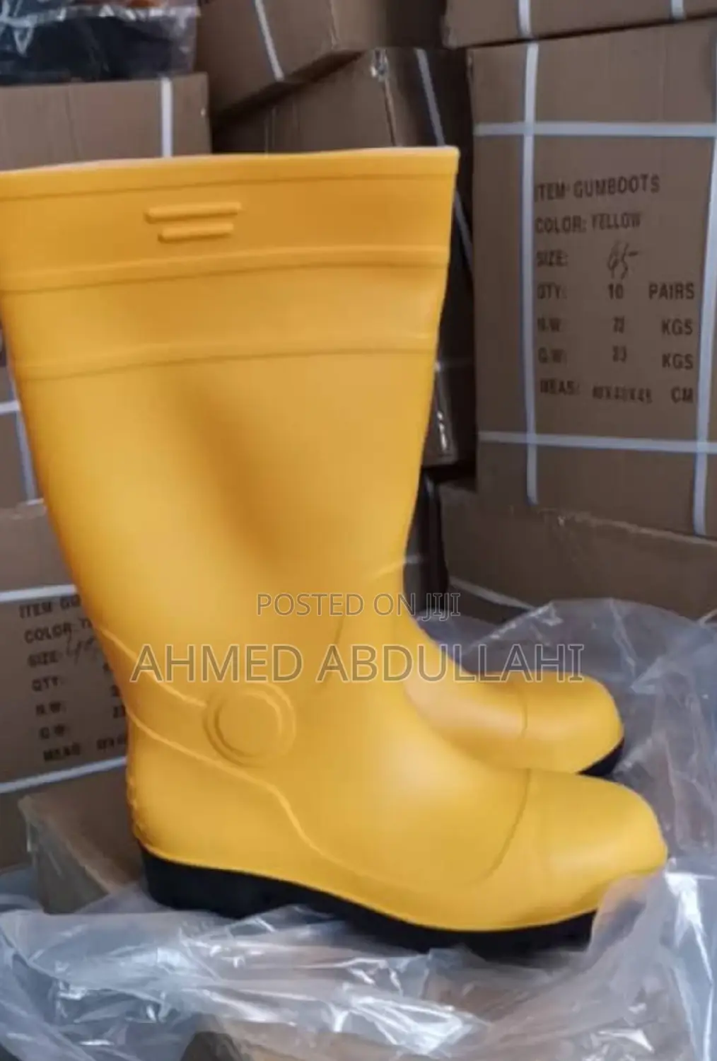 Yellow Safety Rain Boots