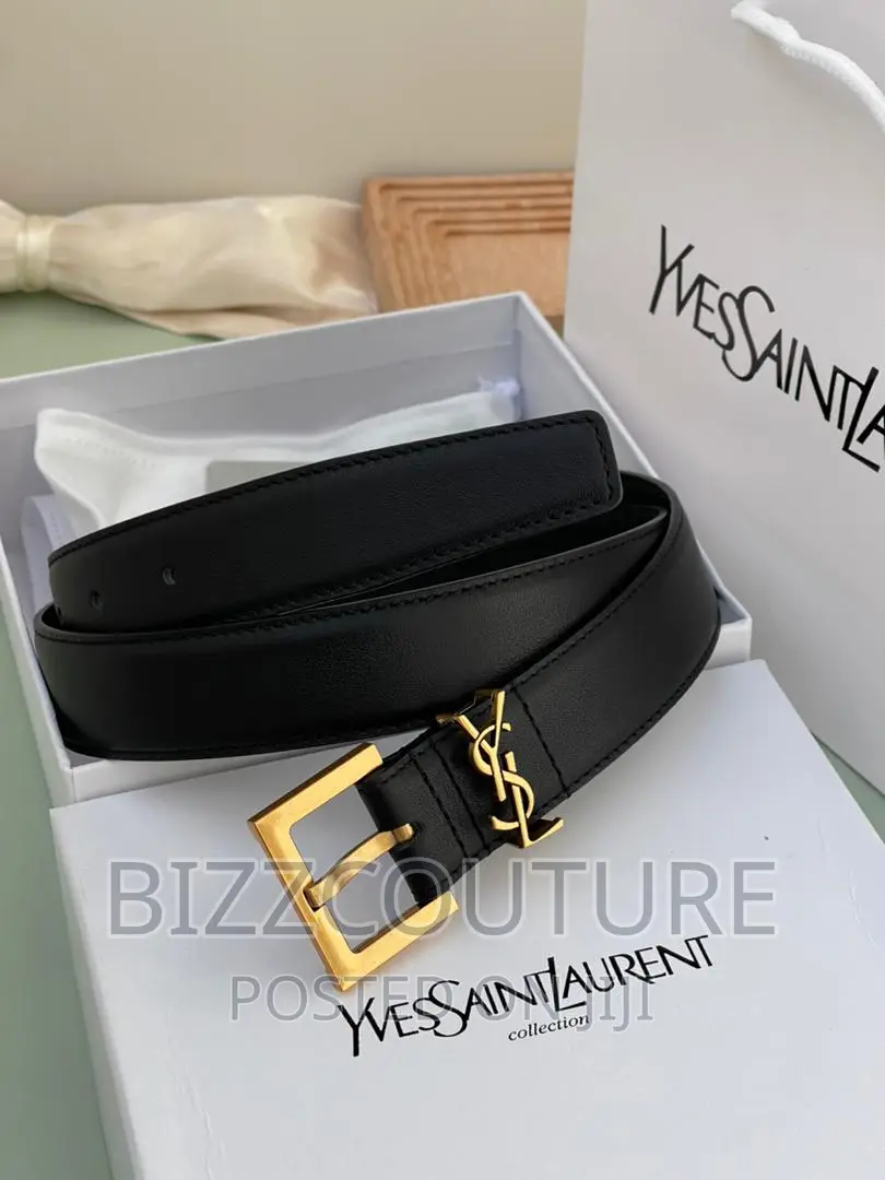 Original YVES SAINT LAURENT Leather Belts Available in Store