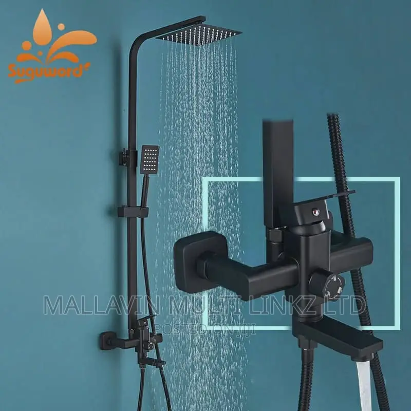 Bathroom Shower Full Set Black