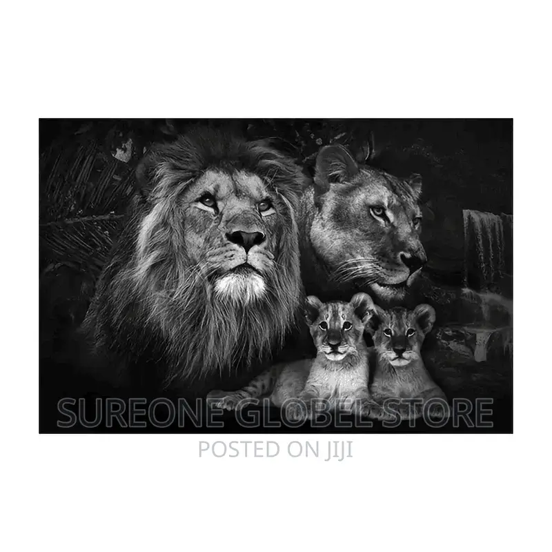 Baby Lion Family Wall Art