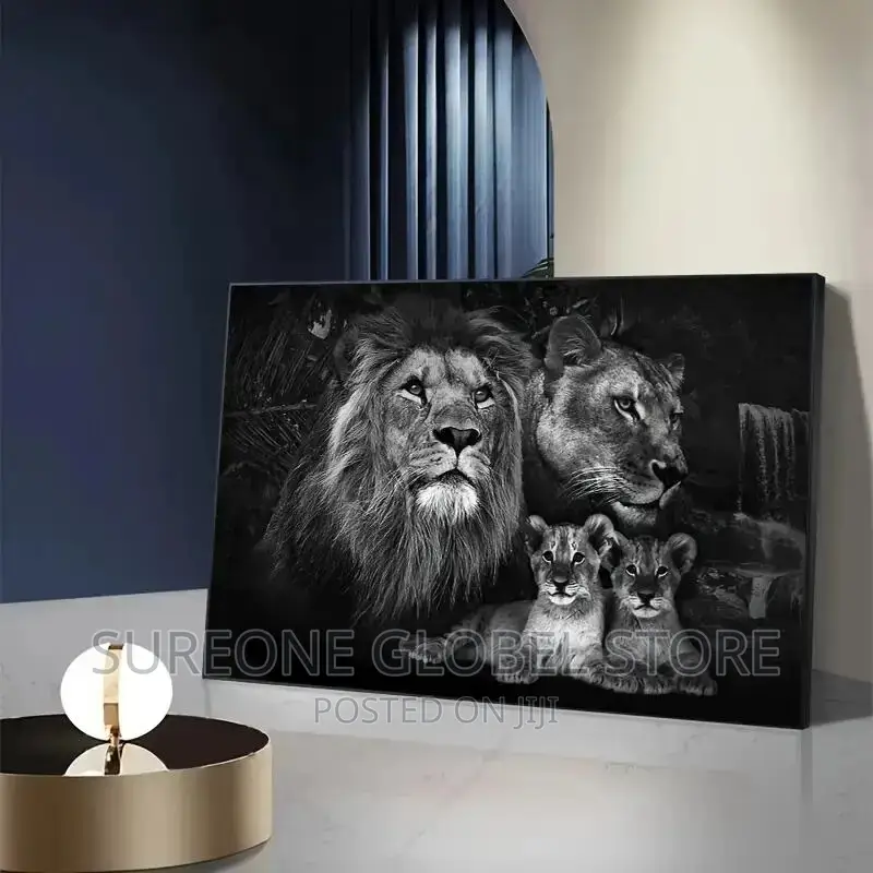 Baby Lion Family Wall Art