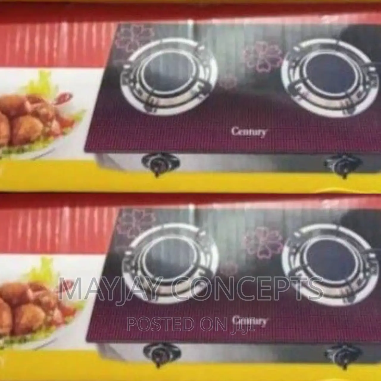 Century Infrared 2-Burner Glass Top Gas Stove CGS 201-B