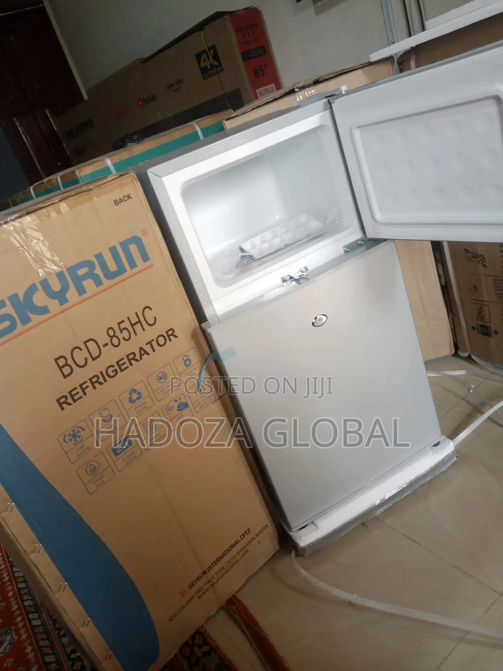 Skyrun Double Door Refrigerator (Bcd-85hc)- Fast Freezing