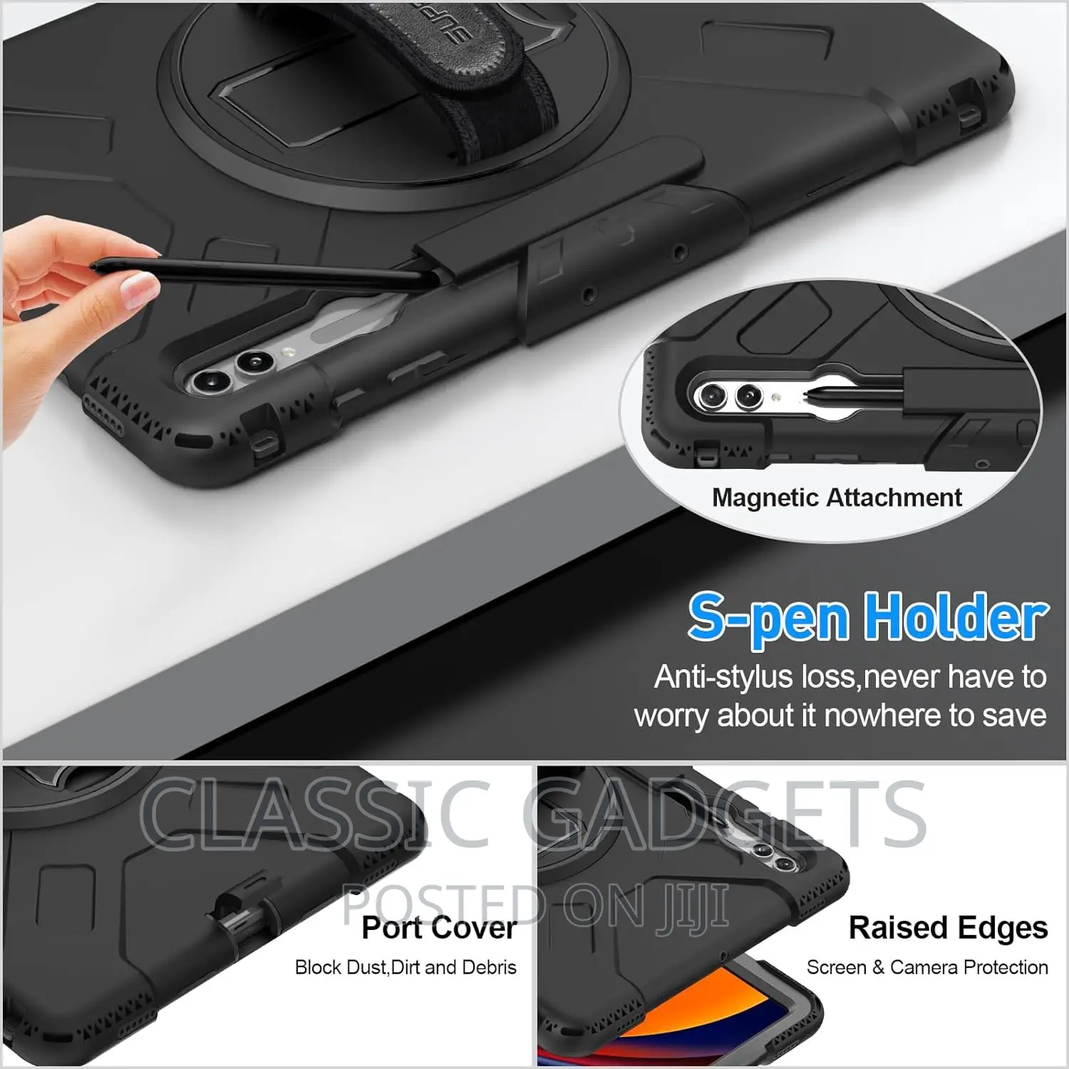 Military Liquid Defender Case for Galaxy Tab S9 to S9 Ultra