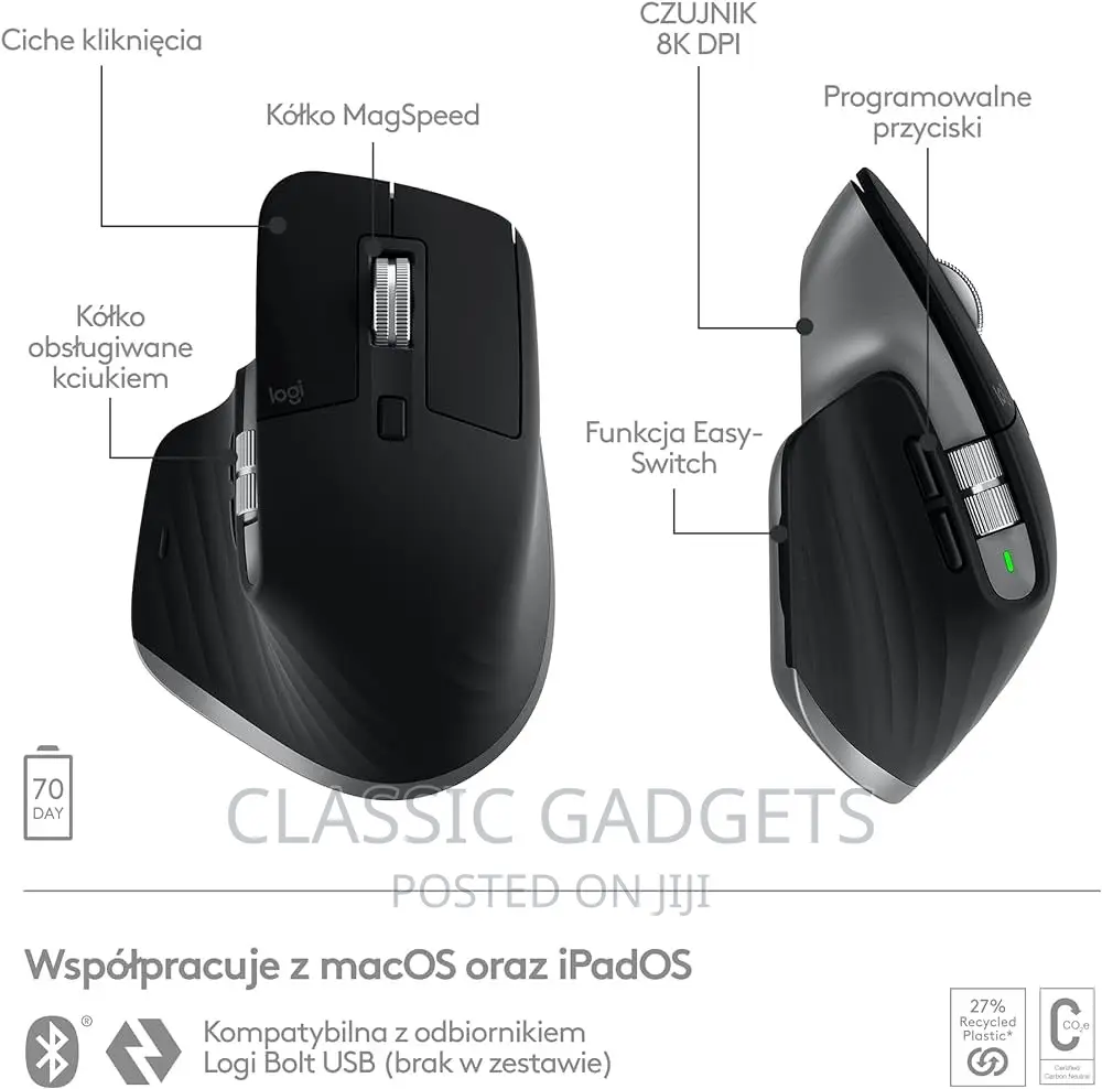 Logitech MX Master 3S for Mac- Wireless Bluetooth Mouse
