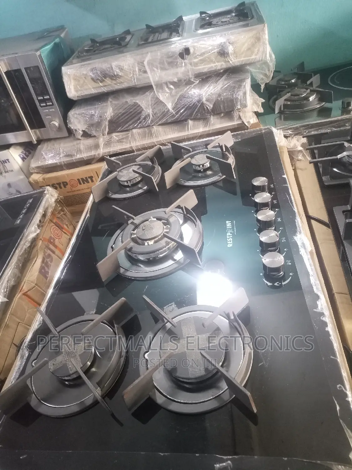 5 Burner Tempered Glass 90*60cm Built-in Gas Cooker RC-GH4