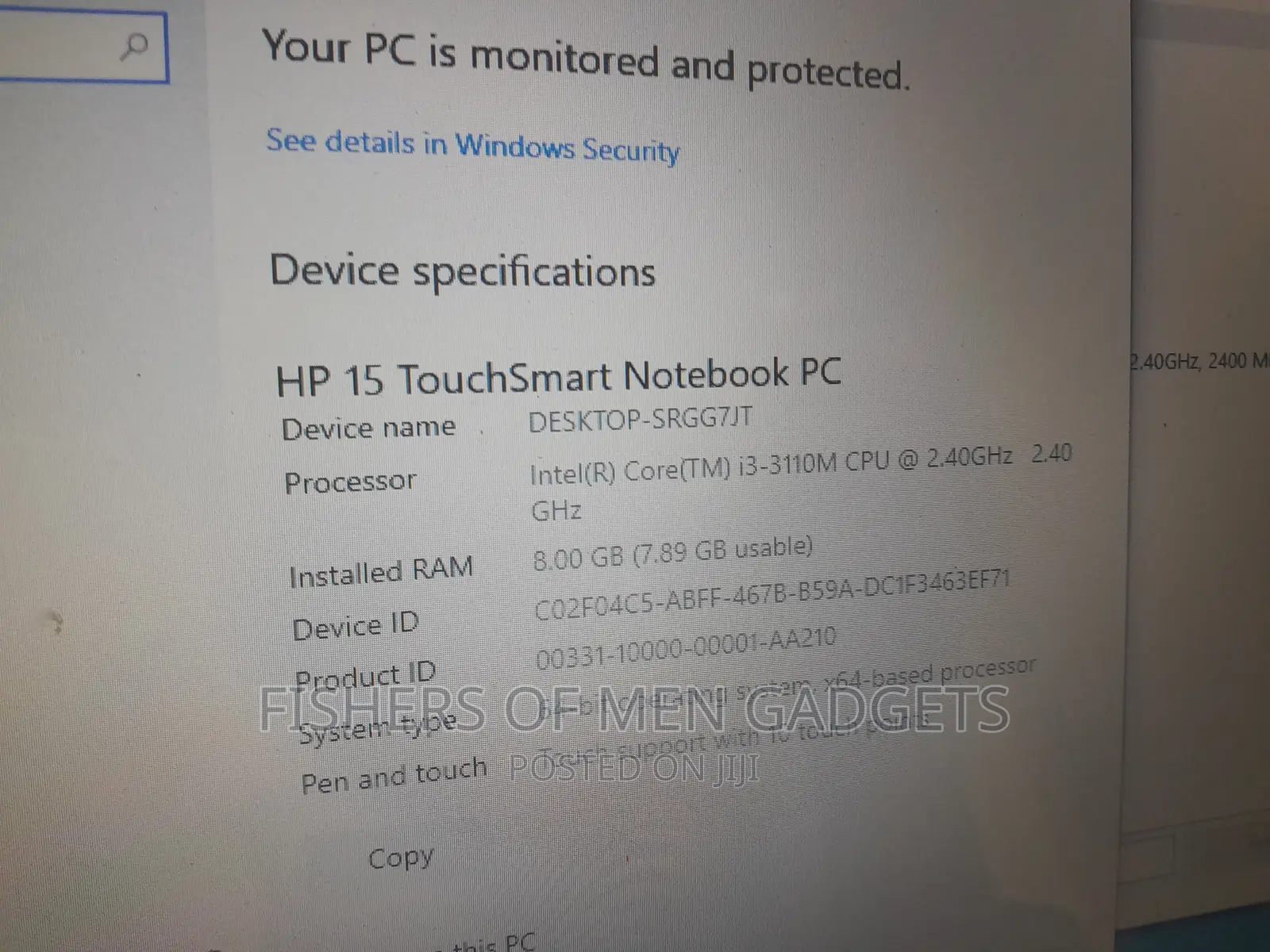 Laptop HP 15 8GB Intel Core I3 HDD 1T