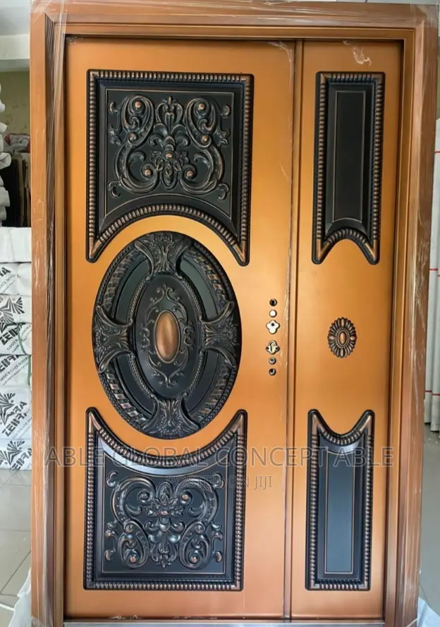 Gold Cross Design Copper Door