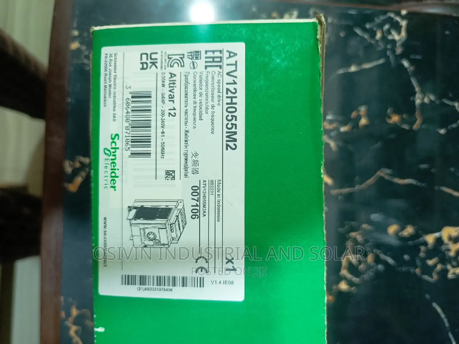Atv12h055m2 Schneider Speed Drive 0.55kw Single Phase