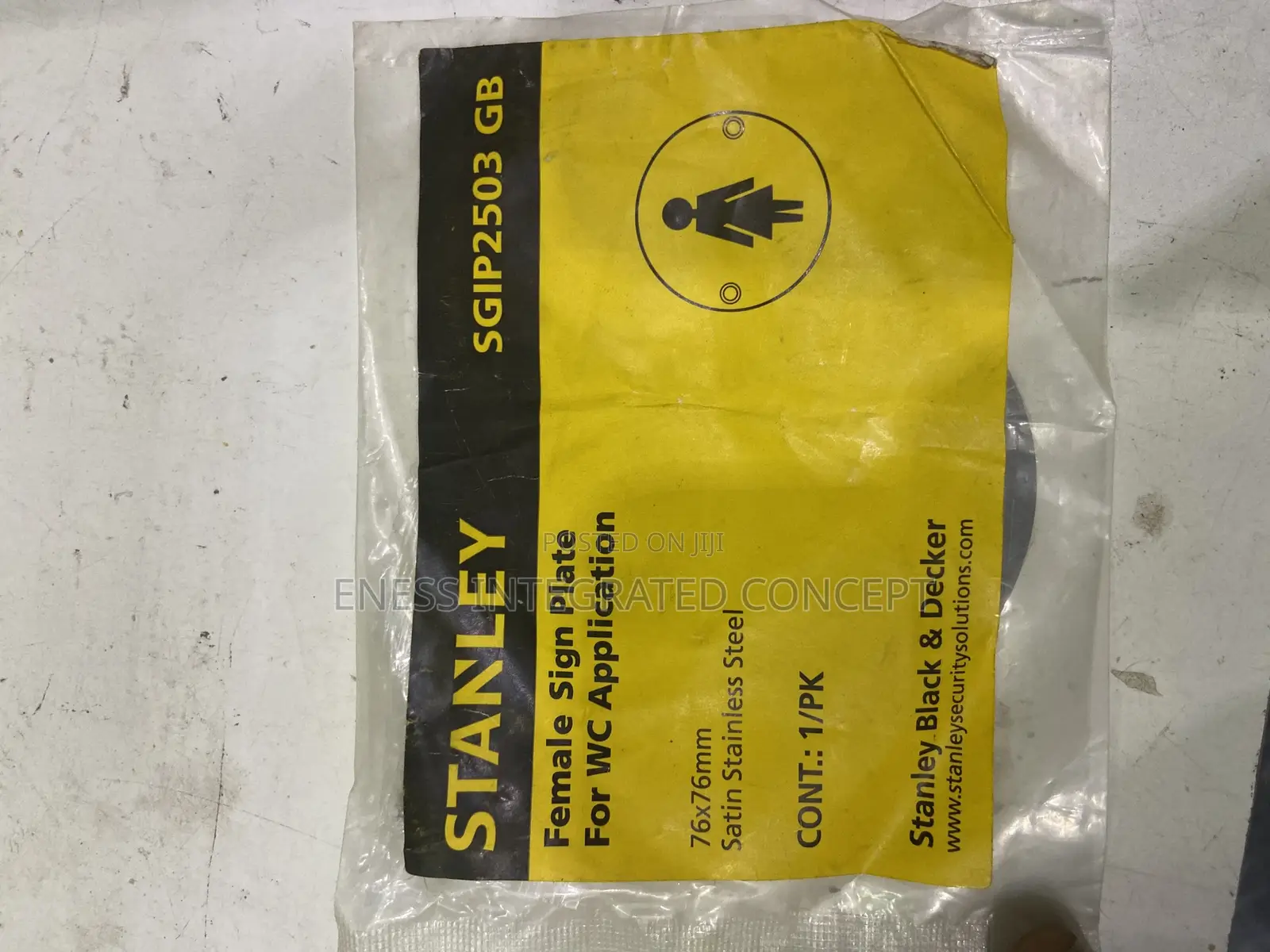 STANLEY Stainless Female Toilet Sign Plate