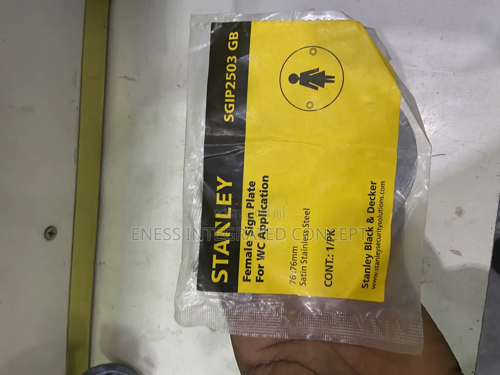 STANLEY Stainless Female Toilet Sign Plate