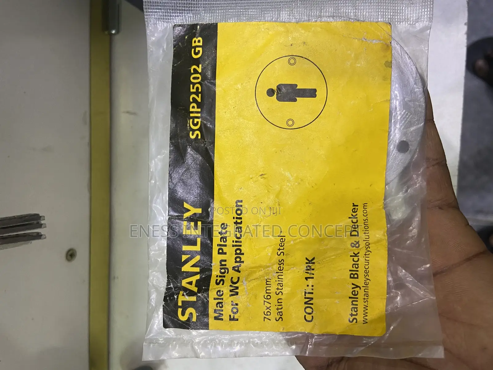 Stanley Stainless Male Toilet Sign Plate