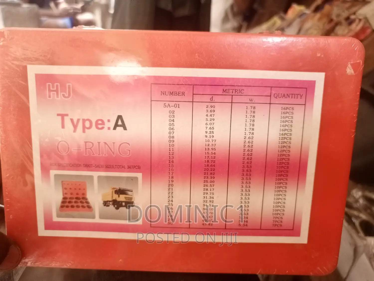 O-Ring Hj Set 30 Sizes, Total 347