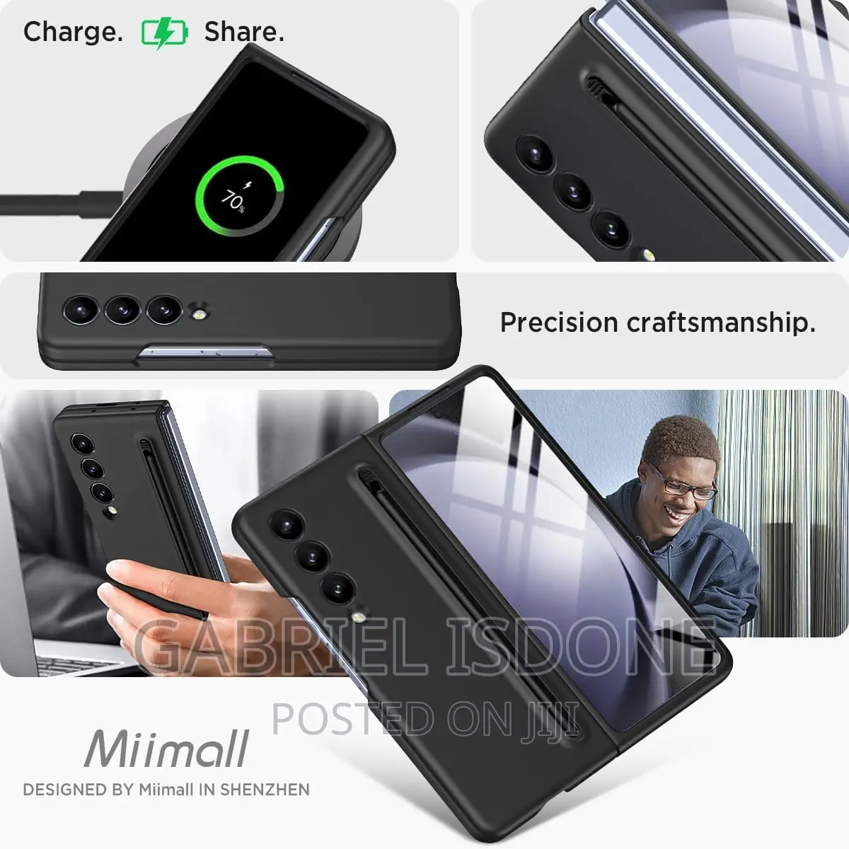 Galaxy Z Fold 3 Case + Pen Built-in Glass Screen Protector
