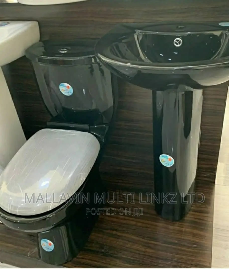 Full Black Complete Set Toilet Wc