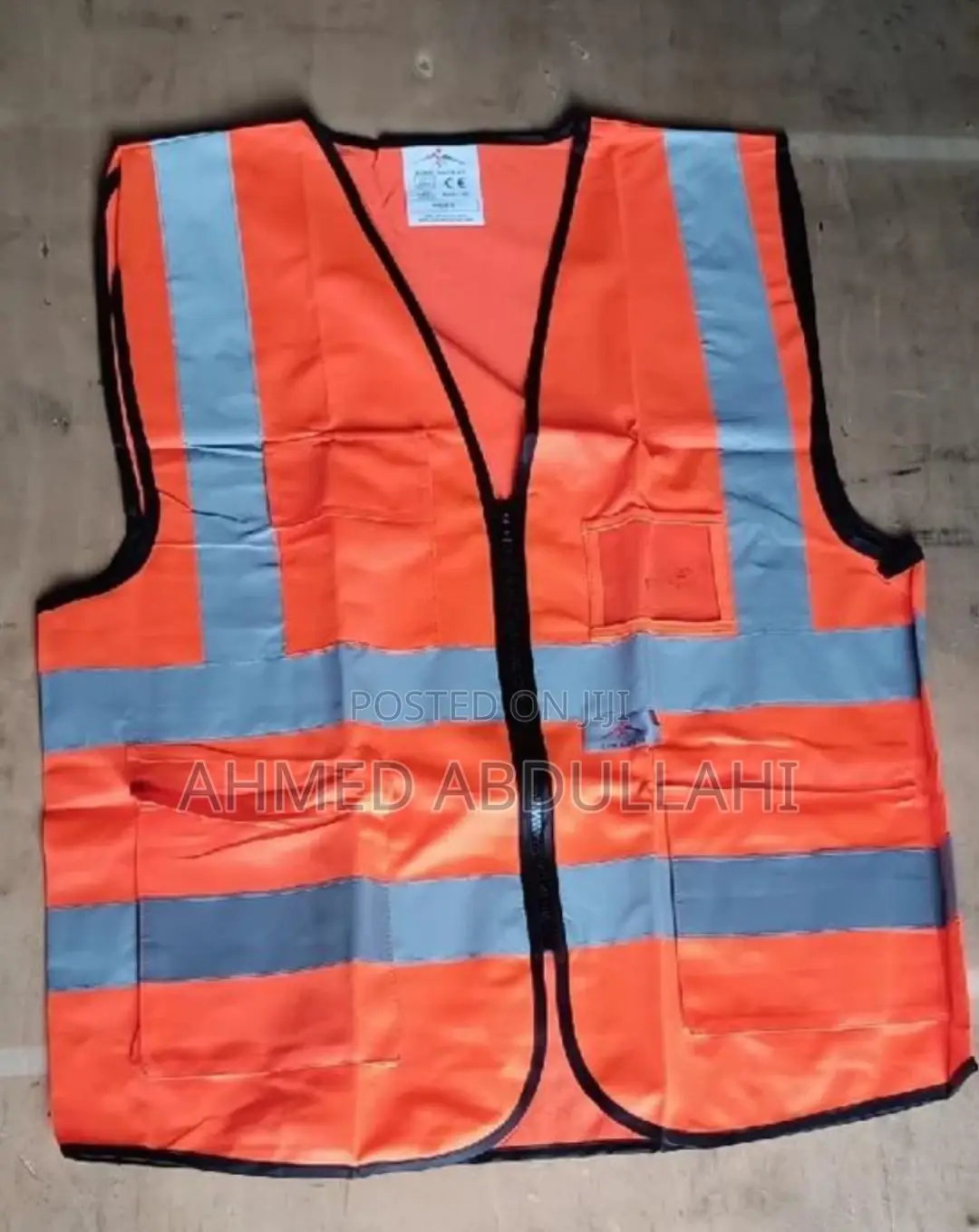 Reflective Vest With Zip And Pockets
