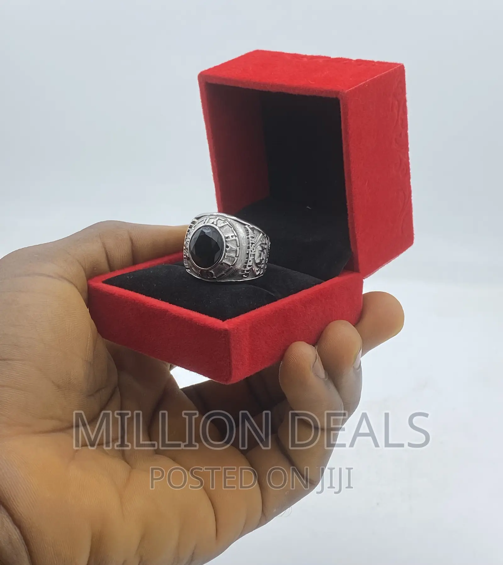 Luxe Men’S Stamp Steel Silver Ring 9