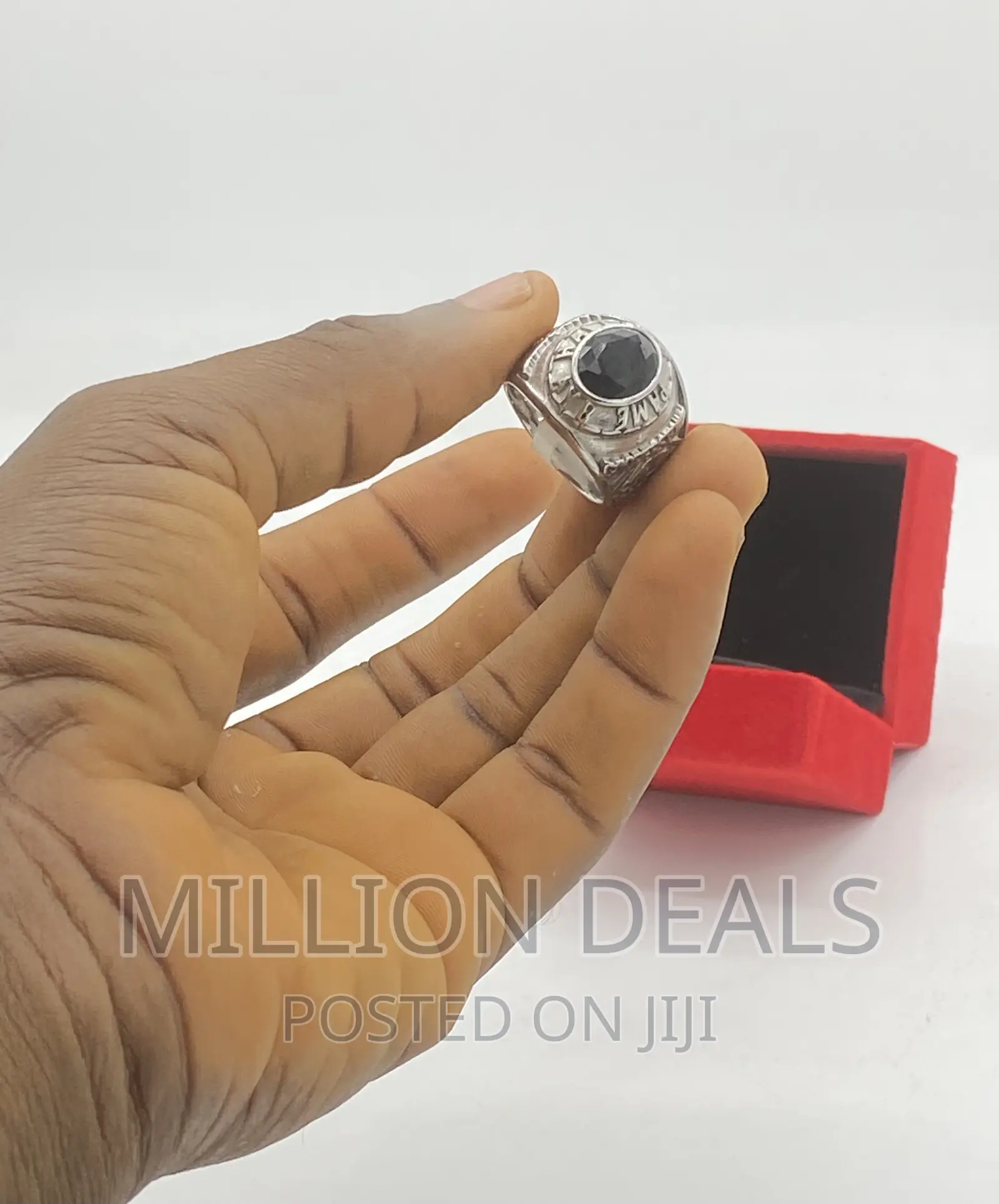 Luxe Men’S Stamp Steel Silver Ring 9