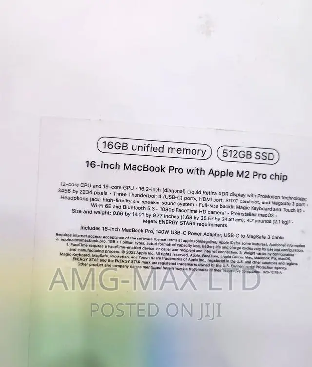 Laptop Apple MacBook Pro 2023 M2 16GB Apple M2 SSD 512GB
