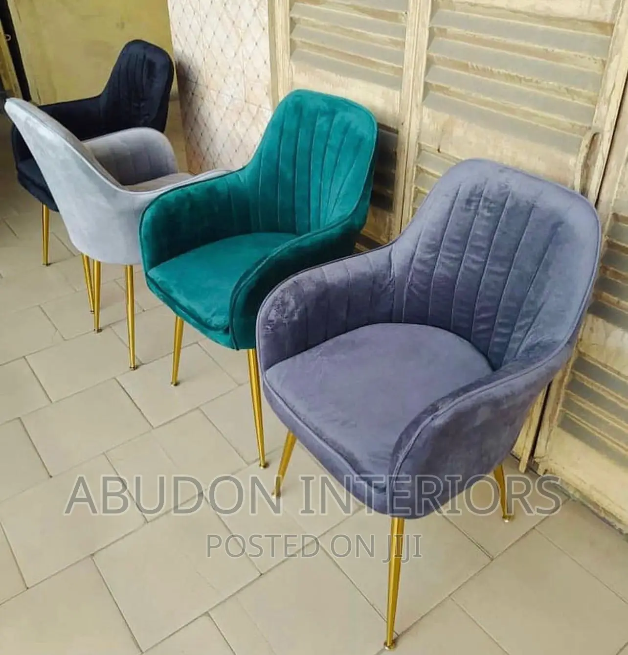 Single Sofa Chair With Gold Legs
