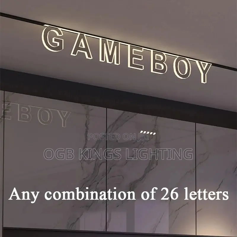 Modern Recessed Letter Magnetic Track Light Led Lamp