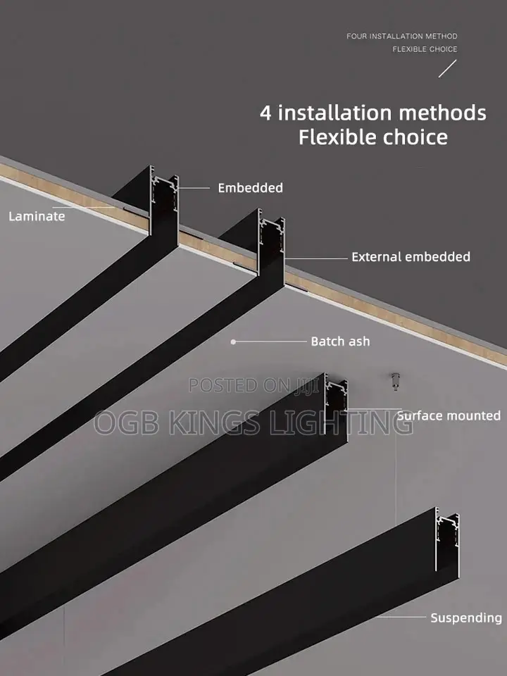 Modern Recessed Letter Magnetic Track Light Led Lamp