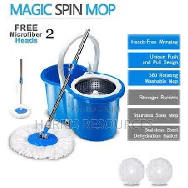 Strong 360 Magic Spin Mop With 2pcs Microfibre Heads