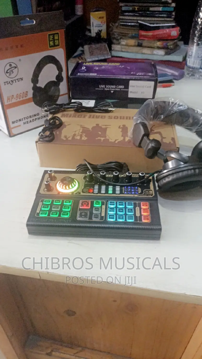 X9 Sound Card Audio Mixer Recording Device 6.35