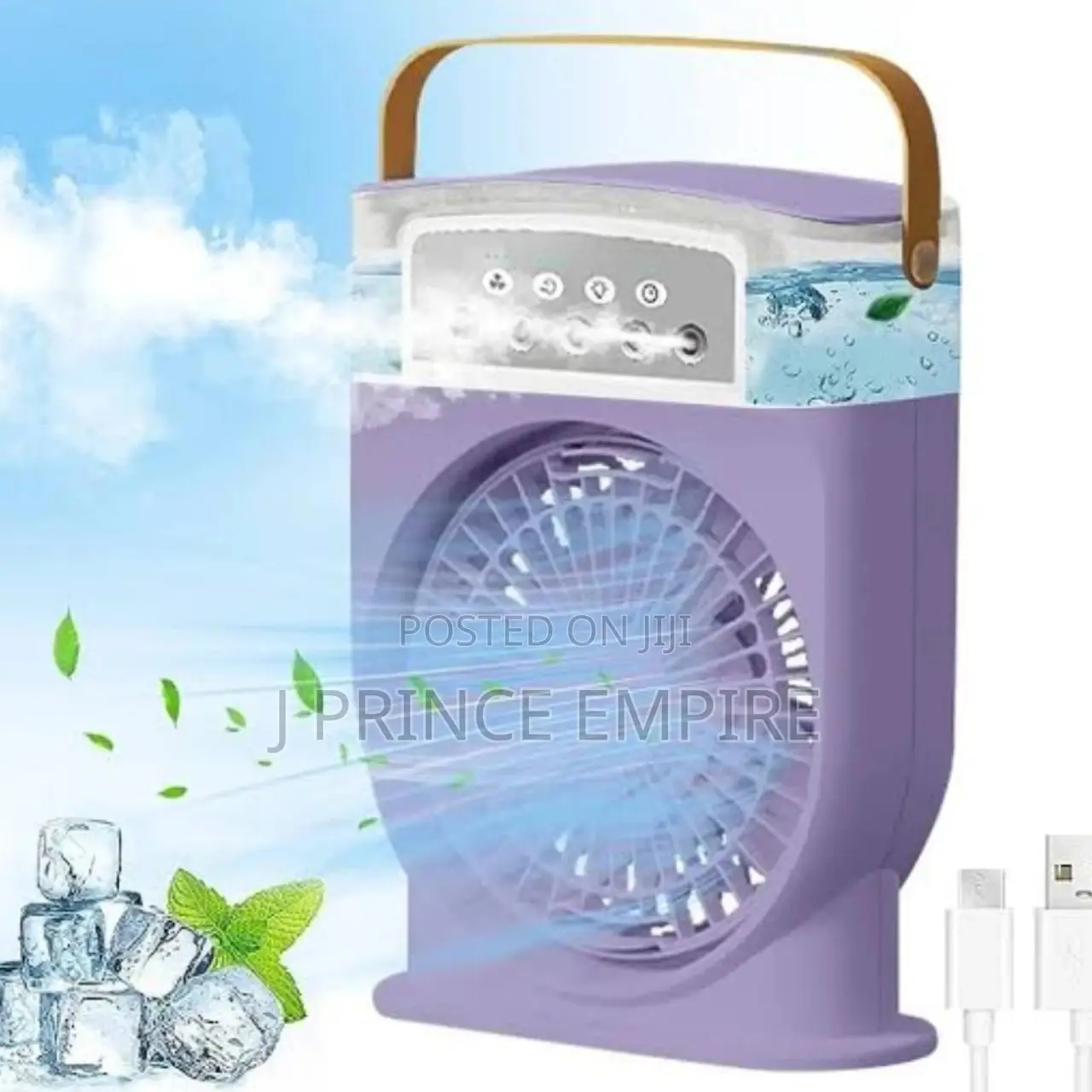 Mini Air Cooler Three-Speed Portable Air Conditioner Fan