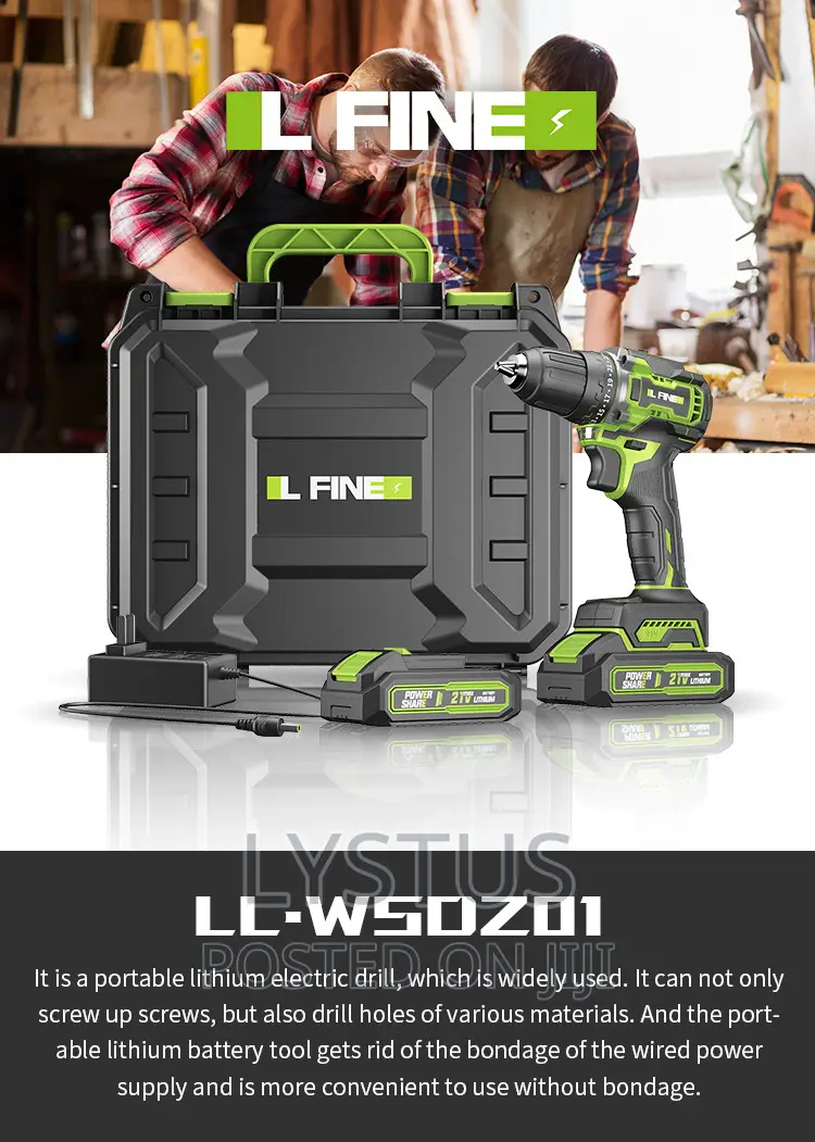 Brushless Lithium Rechargeable Impact Battery Drill 21v