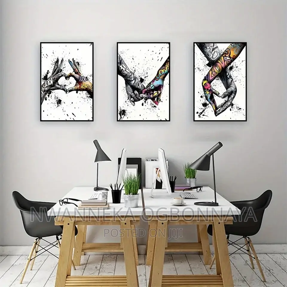3in1 Canvas Print Abstract Paintings