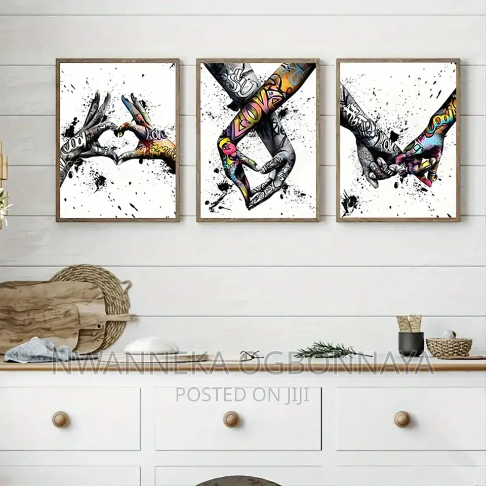 3in1 Canvas Print Abstract Paintings