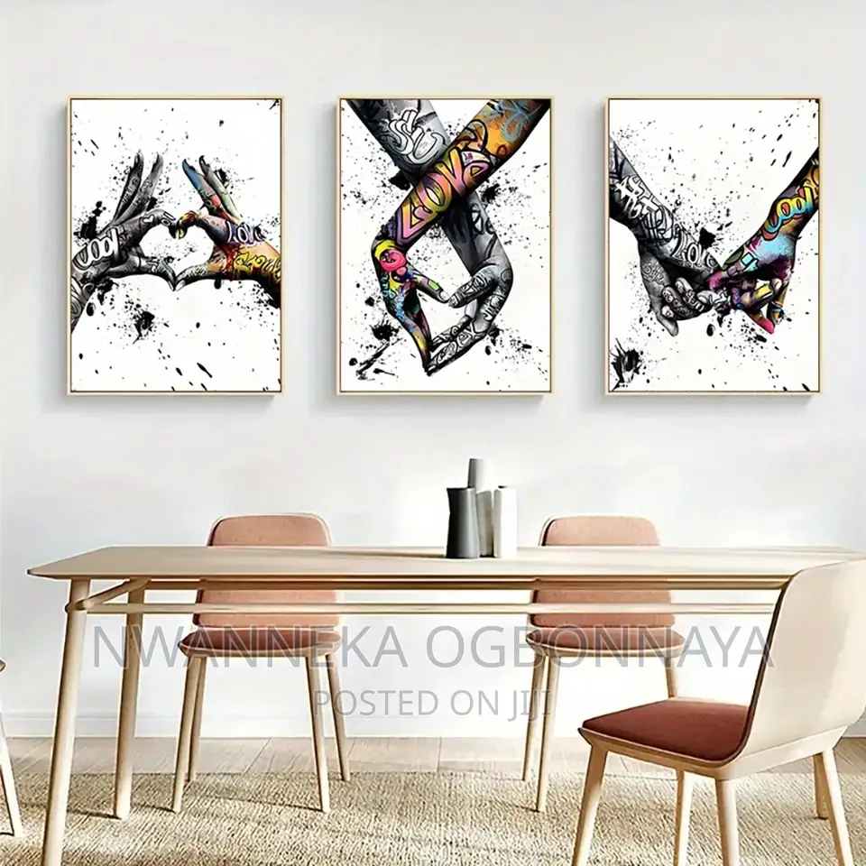 3in1 Canvas Print Abstract Paintings