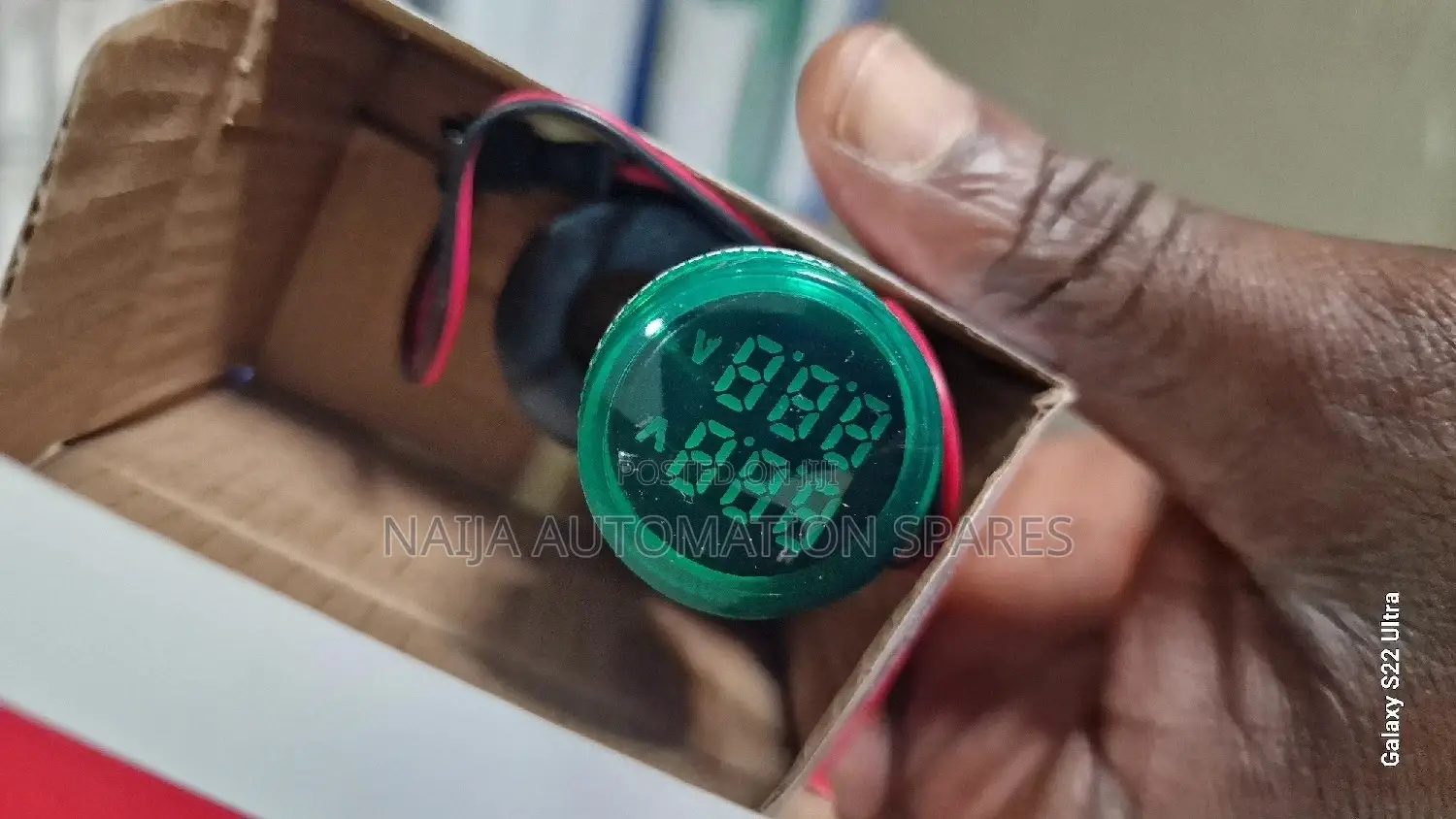 Round Digital Dual Display Voltemeter Ammeter