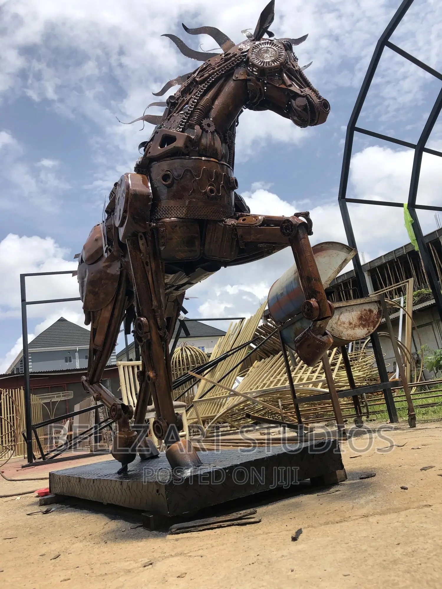 Metal Horse Sculpture