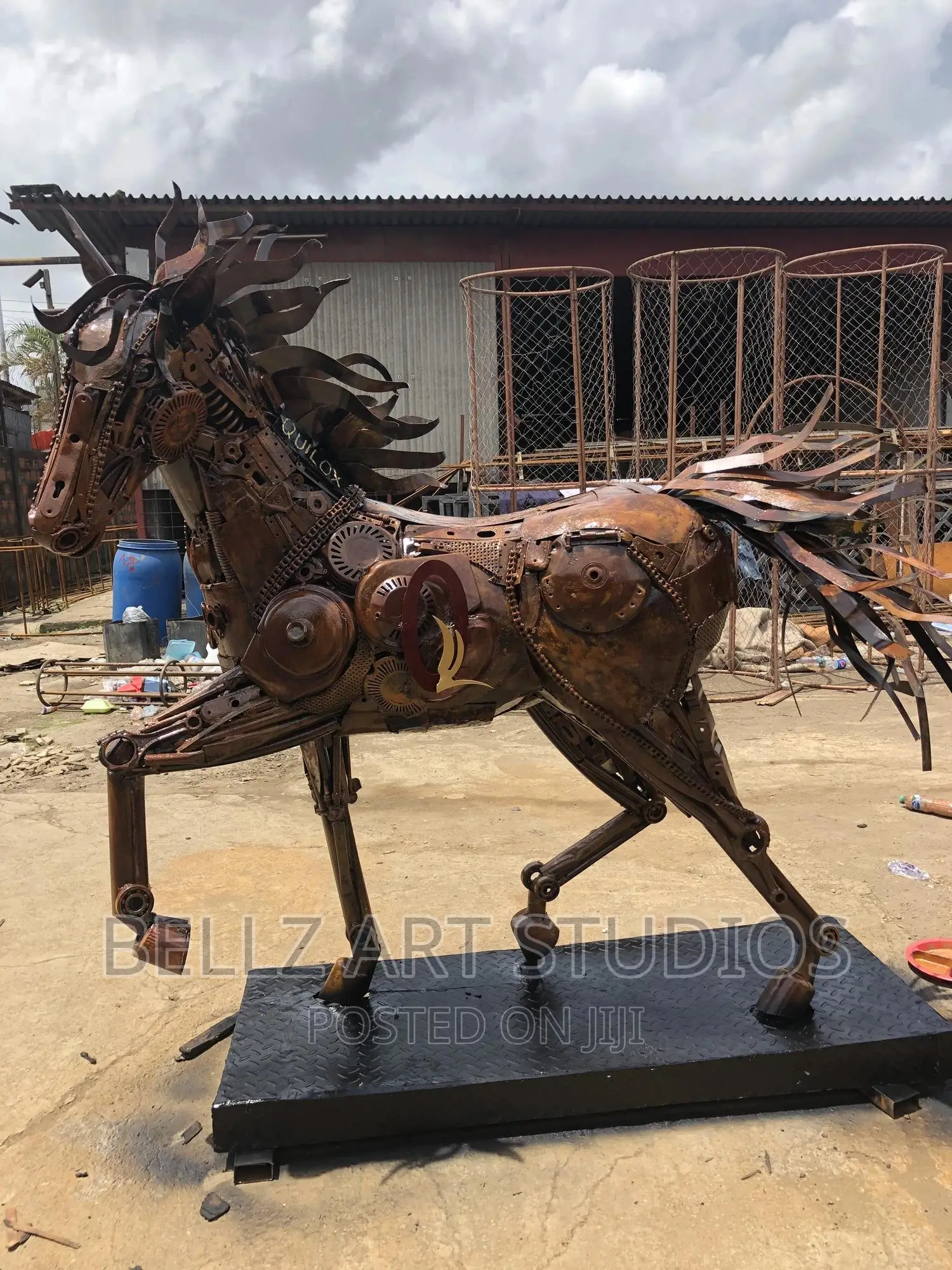 Metal Horse Sculpture