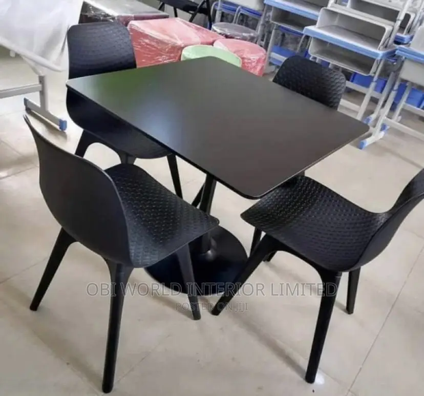 Restaurant Dining Table With Chairs by 4