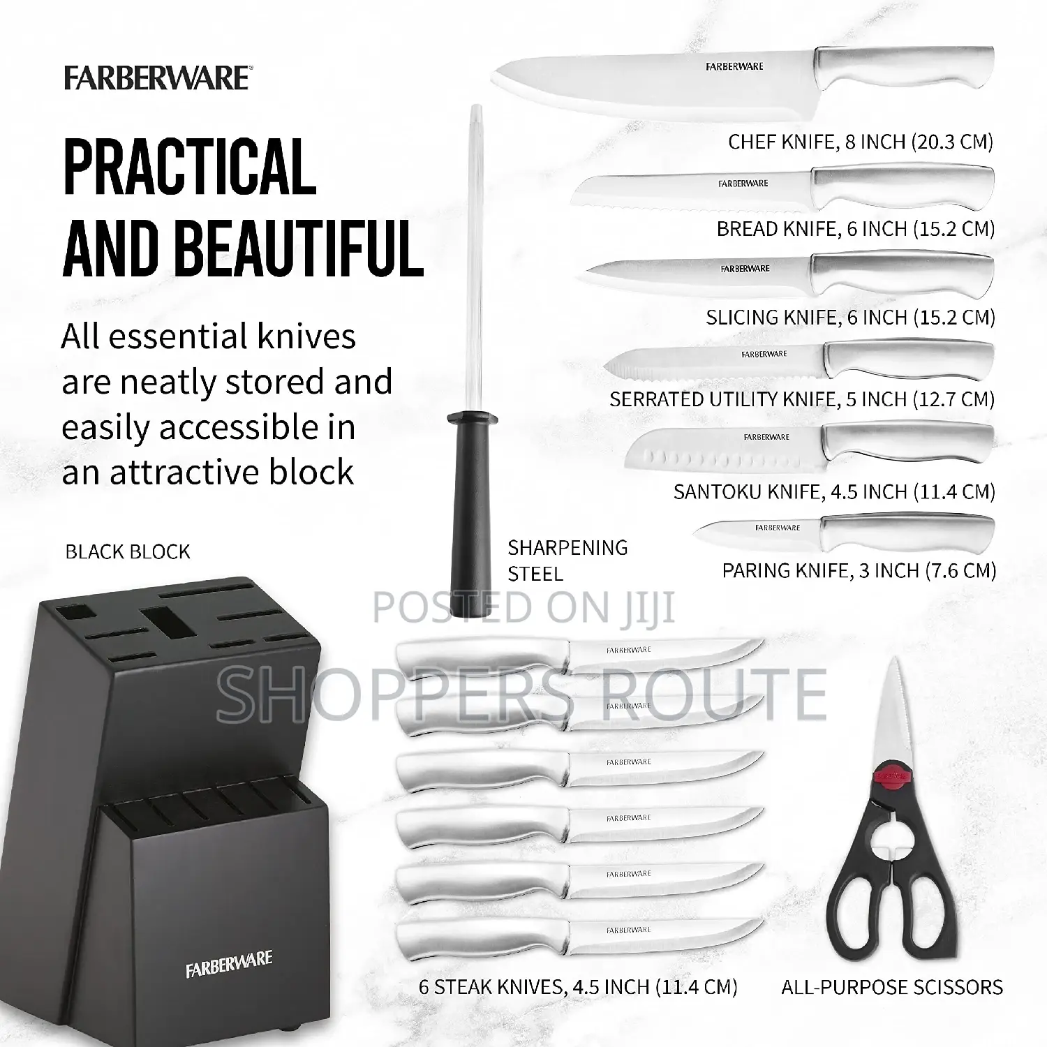 Farberware 15-Pc. Stainless Steel Cutlery Set