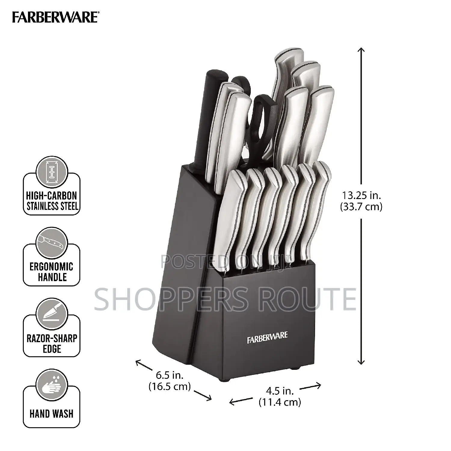 Farberware 15-Pc. Stainless Steel Cutlery Set