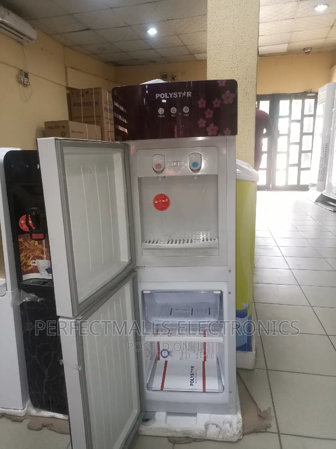 Freestanding Dispenser With Fridge and Freezer Pv-R6jx-5rf