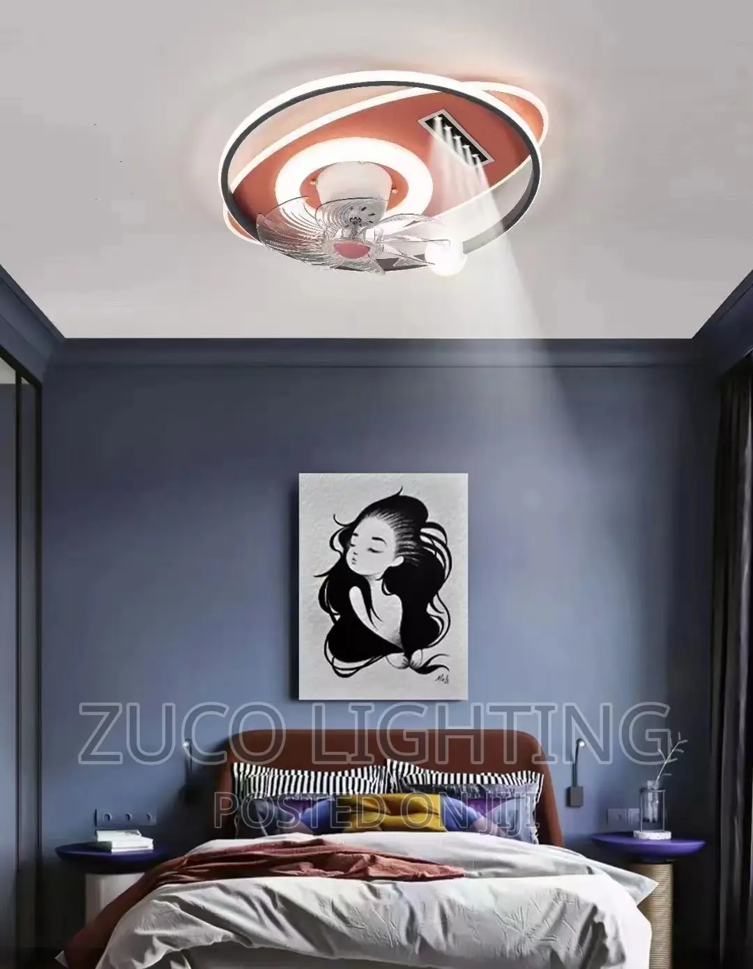 Modern LED Ceiling Frosh Lamps With 3 Different Colourslight