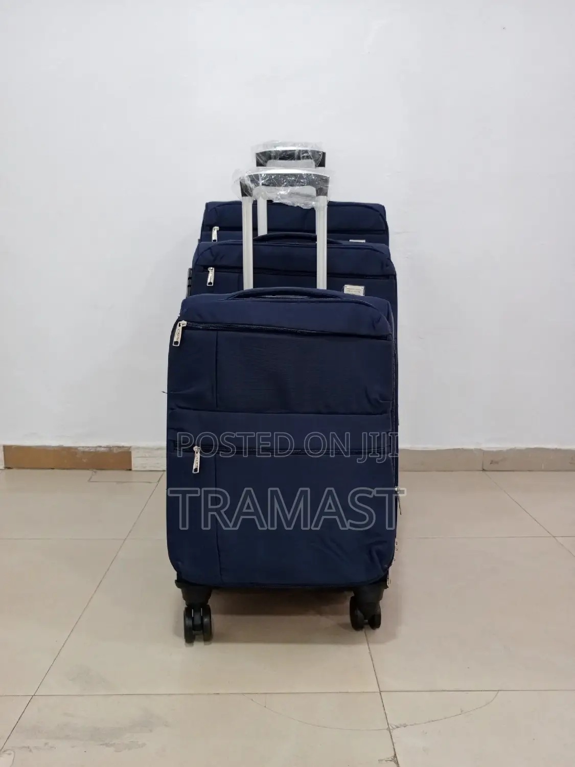 4 Wheel Blue Travels Suitcase