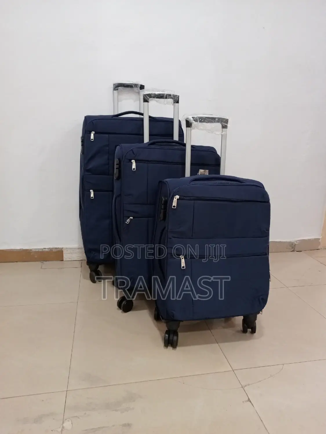 4 Wheel Blue Travels Suitcase