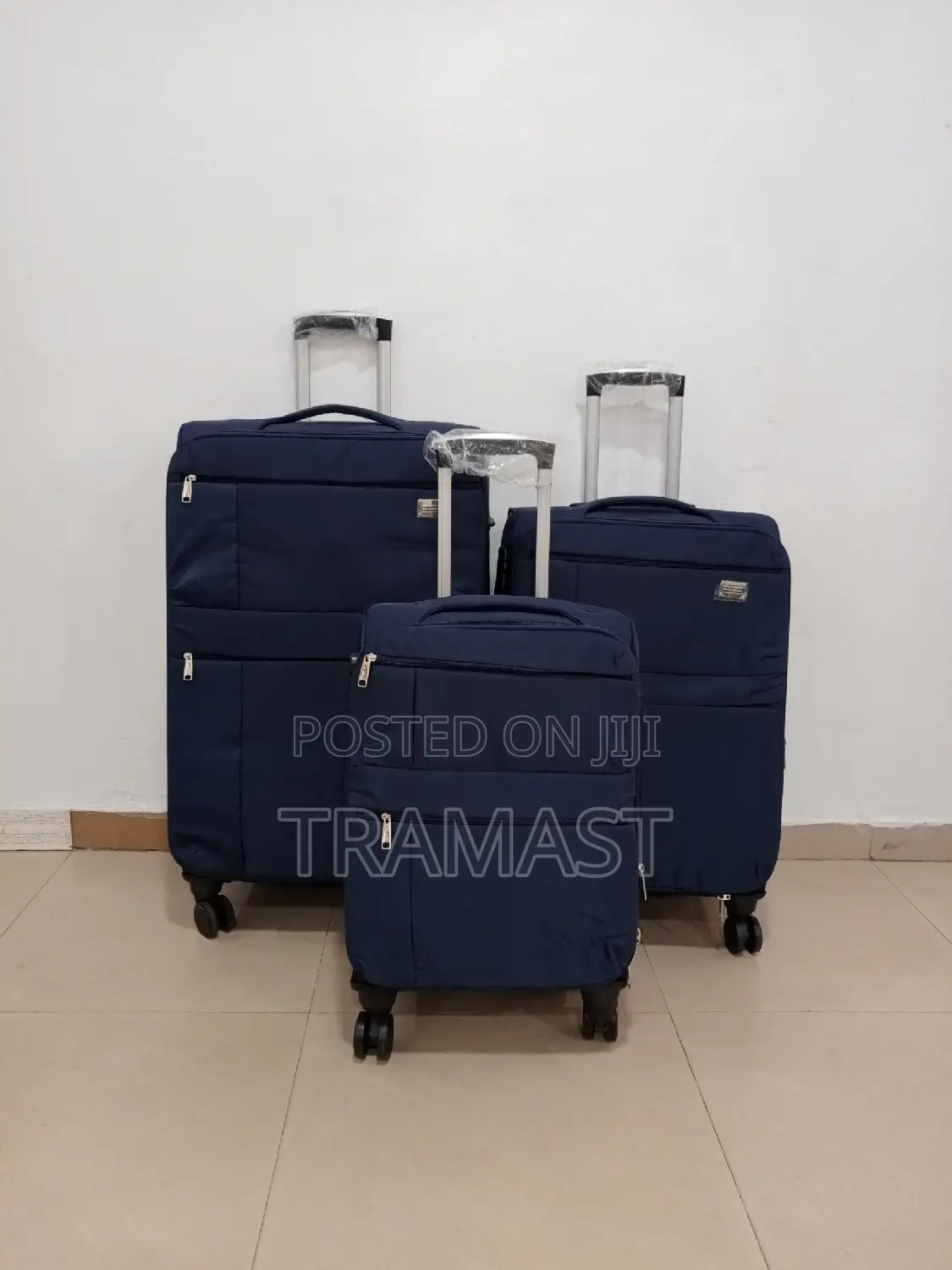 4 Wheel Blue Travels Suitcase