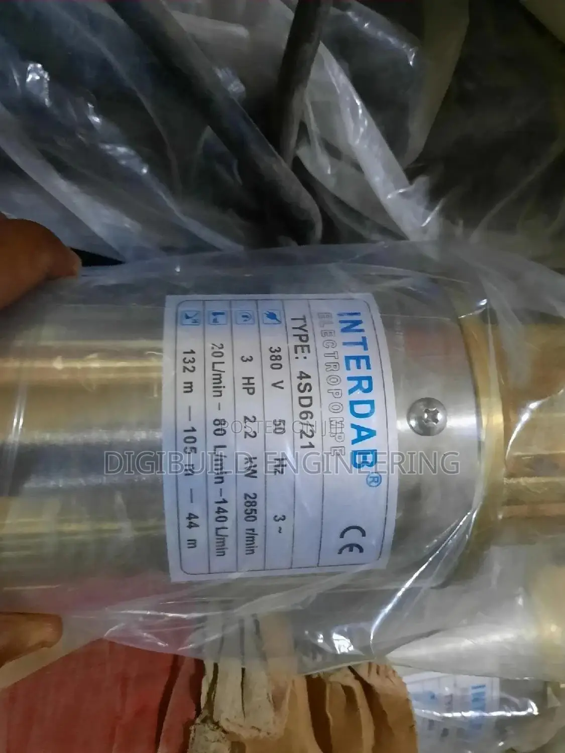 3hp Interdab Submersible Pump 3phase