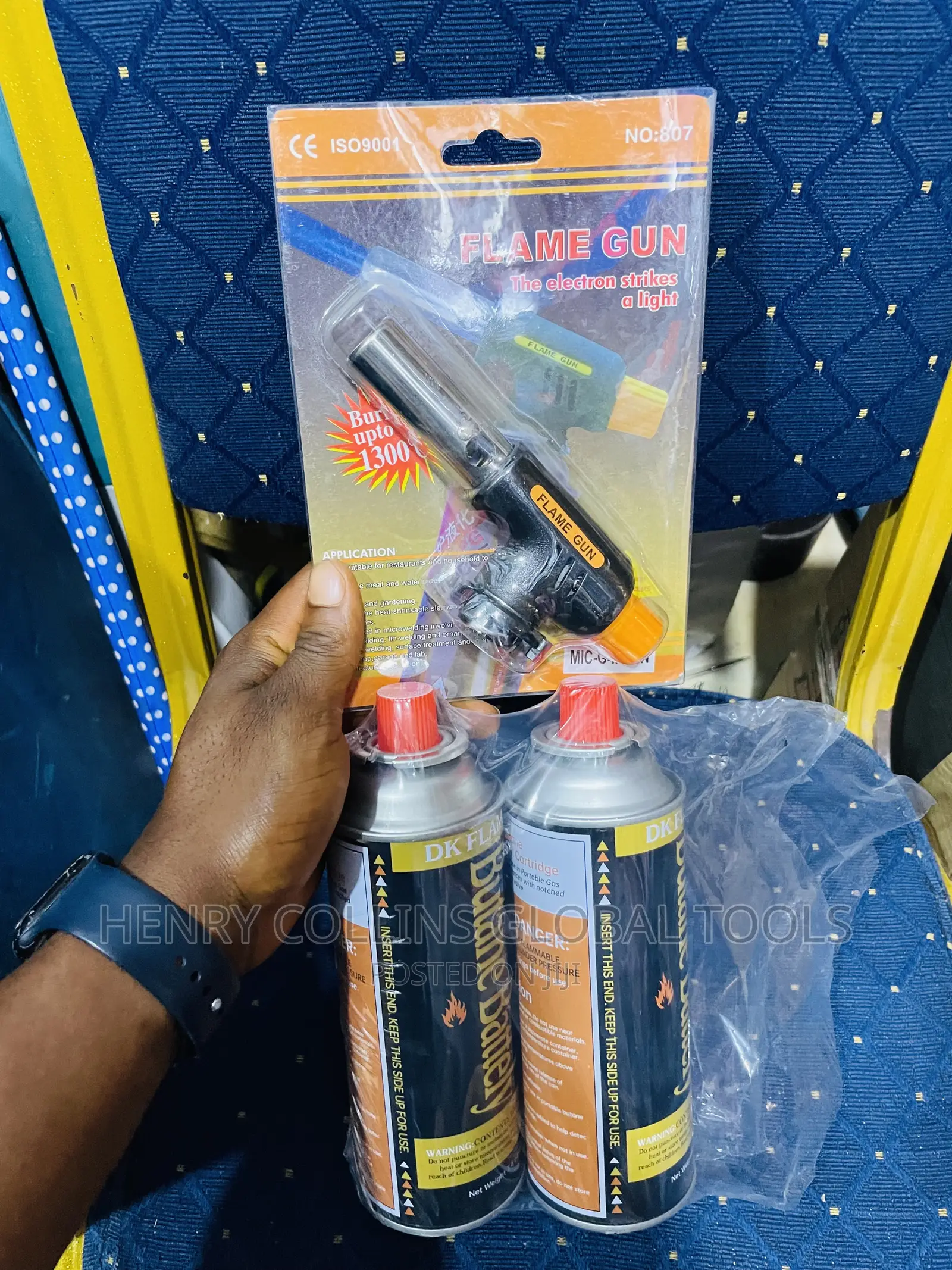 Flame Gun With Gas