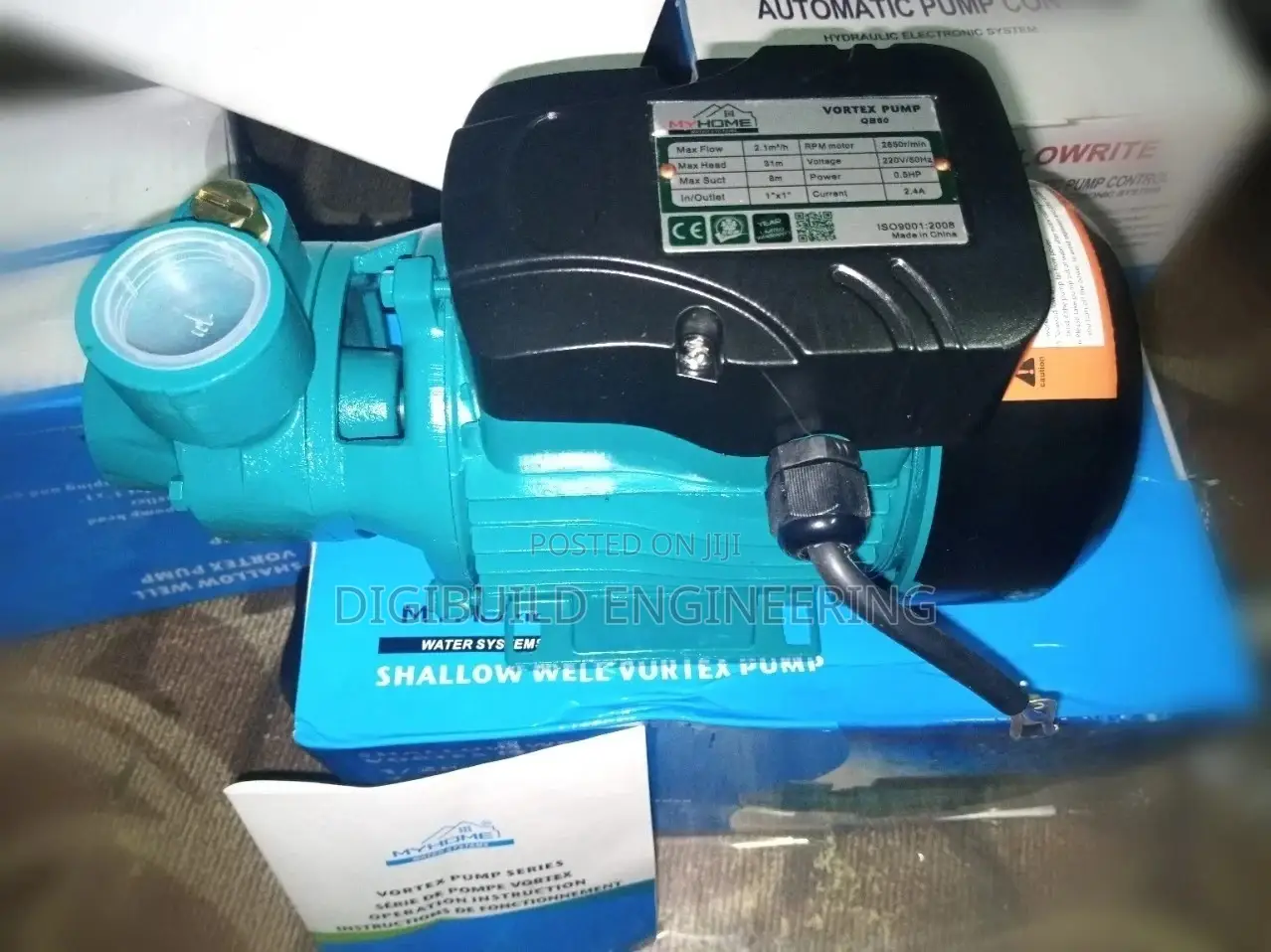0.5hp Myhome Electric Water Pumping Machine